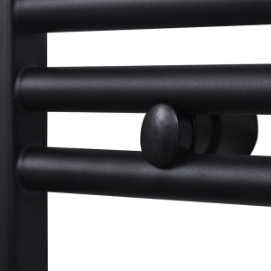 Radiator port-prosop incălzire baie, curbat, 500 x 1160 mm, negru - Img 4