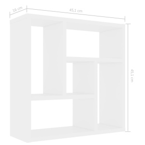 Raft de perete, alb, 45,1 x 16 x 45,1 cm, PAL - Img 5