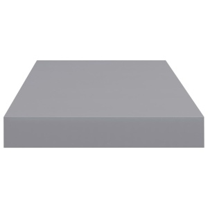 Raft de perete suspendat, gri, 50x23x3,8 cm, MDF - Img 8