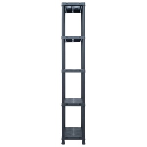 Rafturi de depozitare 5 buc. negru 60x30x180 cm plastic 125 kg - Img 4