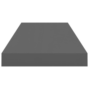 Rafturi de perete, 2 buc., gri extralucios, 60x23,5x3,8 cm, MDF - Img 5