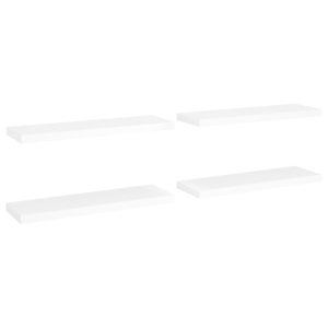 Rafturi de perete, 4 buc., alb, 80 x 23,5 x 3,8 cm, MDF - Img 2