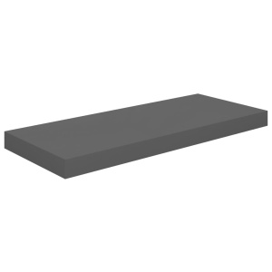Rafturi de perete, 4 buc., gri extralucios, 60x23,5x3,8 cm, MDF - Img 4