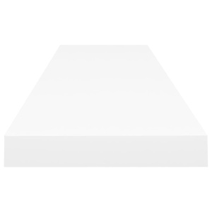 Rafturi de perete suspendate, 2 buc., alb, 120x23,5x3,8 cm, MDF - Img 5