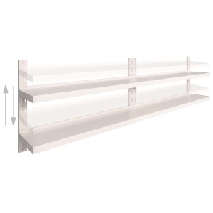 Rafturi suspendate 2 niveluri 2 buc. 300x30 cm oțel inoxidabil - Img 3