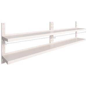 Rafturi suspendate 2 niveluri 2 buc. 300x30 cm oțel inoxidabil - Img 6