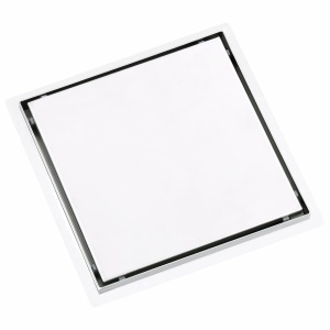 Rigolă de duș capac plat gresie 2-in-1 25x25 cm oțel inoxidabil - Img 3