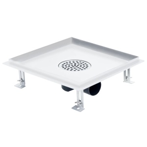 Rigolă de duș capac plat gresie 2-in-1 25x25 cm oțel inoxidabil - Img 8