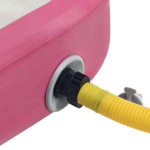 Saltea gimnastică gonflabilă cu pompă roz 500x100x20 cm PVC - Img 12