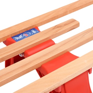 Sanie pliabilă pentru zăpadă cu spătar, 110 cm, lemn - Img 7