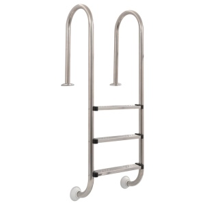 Scară pentru piscină, cu 3 trepte, 120 cm, oțel inoxidabil