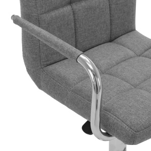 Scaun de bar, gri deschis, material textil - Img 5