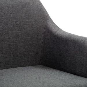 Scaun de birou pivotant, gri inchis, material textil - Img 6