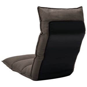 Scaun de podea pliabil, gri taupe, material textil - Img 4