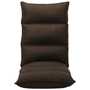 Scaun de podea pliabil, maro, material textil - Img 2