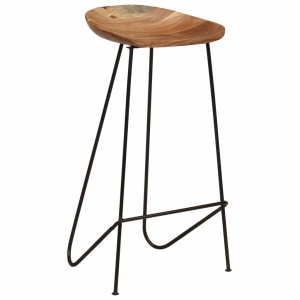 Scaune de bar, 2 buc., lemn masiv de acacia - Img 2