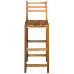 Scaune de bar, 2 buc., lemn masiv de acacia - Img 2