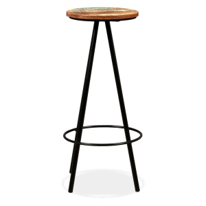 Scaune de bar, 4 buc., lemn masiv reciclat - Img 2