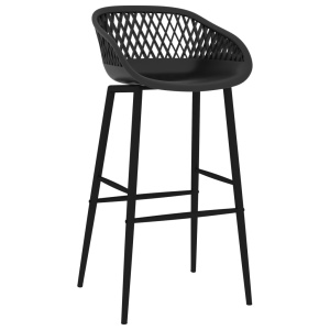 Scaune de bar, 4 buc., negru - Img 2