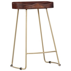 Scaune de bar Gavin, 2 buc., lemn masiv de mango - Img 2