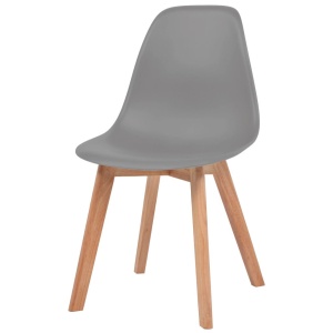 Scaune de bucătărie, 4 buc., gri, plastic - Img 3