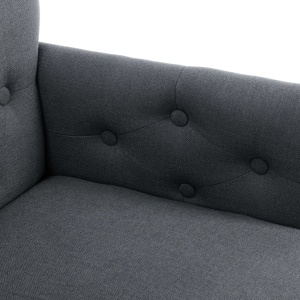 Scaune de bucătărie cu brațe, 2 buc., gri, material textil - Img 5