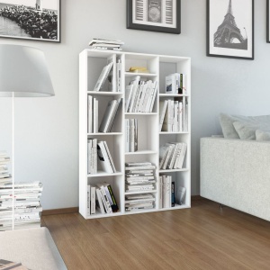 Separator cameră/Bibliotecă, alb, 100 x 24 x 140 cm, PAL