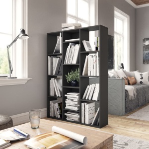 Separator cameră/Bibliotecă, gri, 100 x 24 x 140 cm, PAL - Img 3