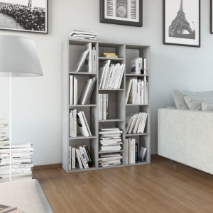 Separator cameră/Bibliotecă, gri beton, 100 x 24 x 140 cm, PAL
