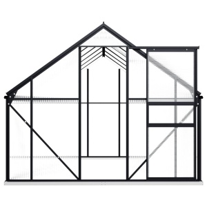 Seră cu cadru de bază, antracit, 7,03 m², aluminiu - Img 4