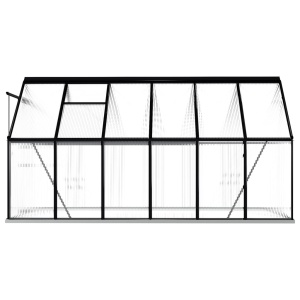 Seră cu cadru de bază, antracit, 7,03 m², aluminiu - Img 6