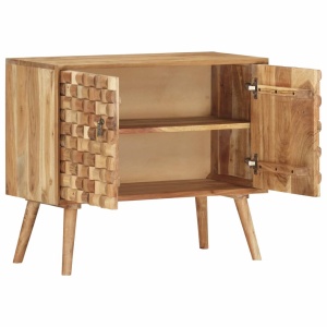 Servantă, 75 x 35 x 65 cm, lemn masiv de acacia - Img 8