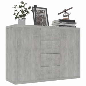 Servantă, gri beton, 88 x 30 x 65 cm, PAL - Img 3