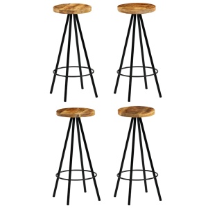 Set bar 5 piese, lemn masiv de mango, 120x60x107 cm - Img 7