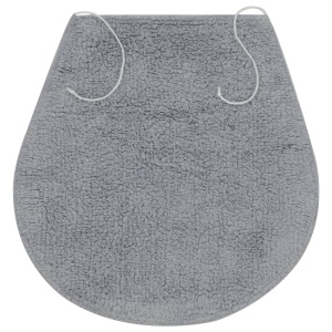Set covorașe baie, 3 piese, gri, material textil - Img 5