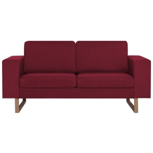Set de canapele, 2 piese, bordo, material textil - Img 7