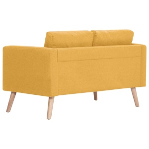 Set de canapele, 2 piese, galben, material textil - Img 12