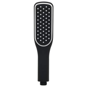 Set de duș cu două capete, mixer și furtun, negru - Img 6