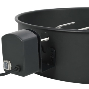 Set de rotisor cu inel pentru grătar, negru, 57 cm - Img 3