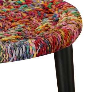 Set măsuțe cafea, 2 buc., detalii chindi impletite, multicolor - Img 11