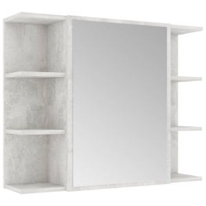 Set mobilier baie, 4 piece, gri beton, PAL - Img 11