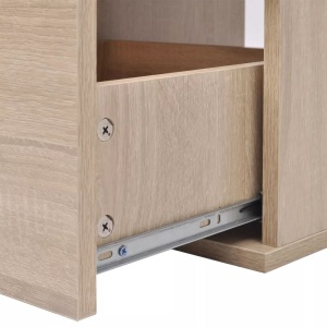 Set mobilier baie 9 piese cu chiuvete și robinete incluse, Bej - Img 8