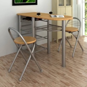 Set mobilier bar din lemn - Img 2