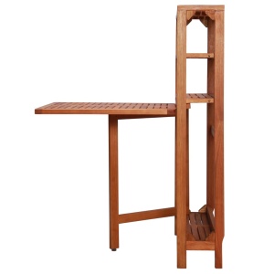 Set mobilier bistro pliabil, 3 piese, lemn masiv de acacia - Img 5