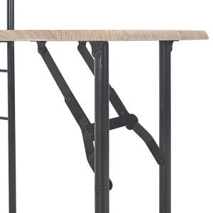 Set mobilier bucătărie, suport depozitare, 3 piese, MDF și oțel - Img 7