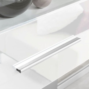 Set mobilier comodă TV de perete, 5 piese, iluminare LED, alb - Img 4