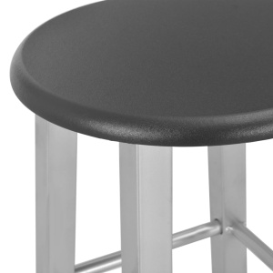 Set mobilier de bar, 3 piese, negru, lemn și oțel - Img 7
