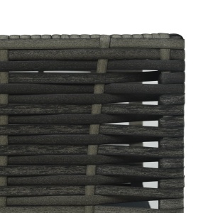 Set mobilier de bistro cu perne, 3 piese, gri, poliratan - Img 11