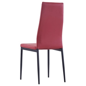 Set mobilier de bucătărie, 5 piese, roșu vin - Img 9