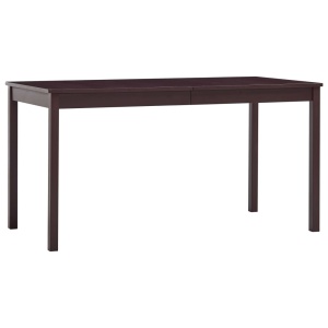 Set mobilier de bucătărie, 7 piese, maro inchis, lemn de pin - Img 3